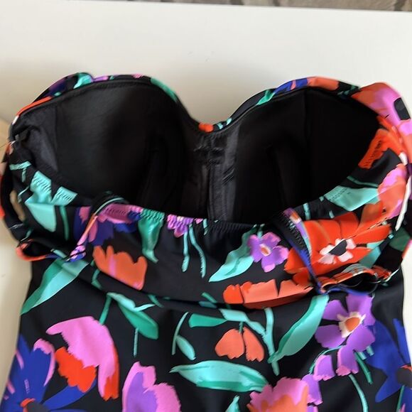 Profile by Gottex Floral D Cup Underwire Tankini Swim Top 34D - Picture 7 of 8